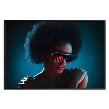 Woman with afro & sunglasses - Fashion poster