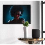 Woman with afro & sunglasses - Fashion poster