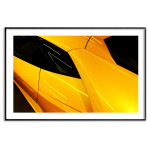 Gul Lamborghini - Abstrakt sportbil poster