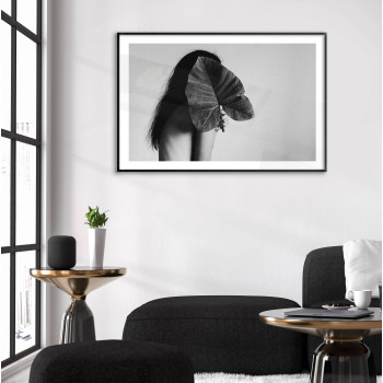 Fashion poster - Naked woman and leaves
