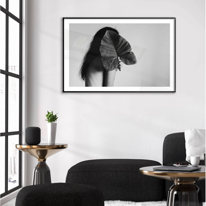 Fashion poster - Naked woman and leaves