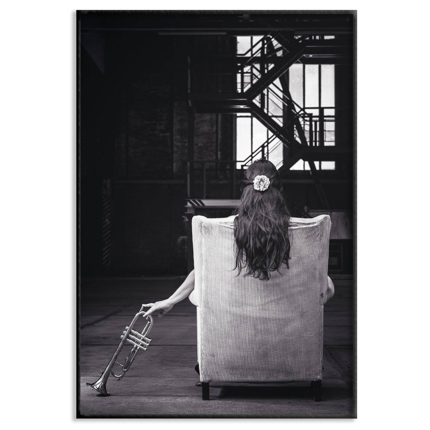 Fashion musik poster - Kvinna och trumpet