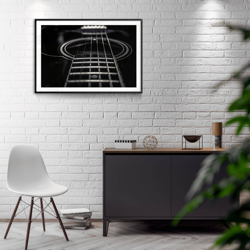 Music poster - Black acoustic guitar