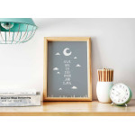 Love you to the moon - Enkel text poster