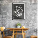 Life begins after coffee - Trendy kitchen poster