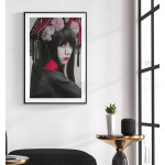 Japanese geisha new school poster