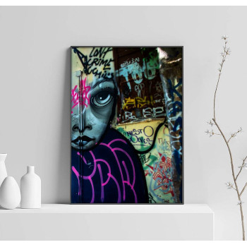 Väggkonst och graffiti - Färgglad poster