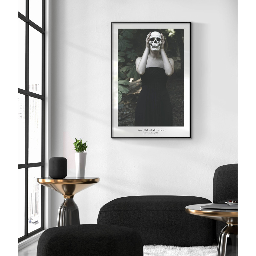 Woman and skull - Dark fashion poster