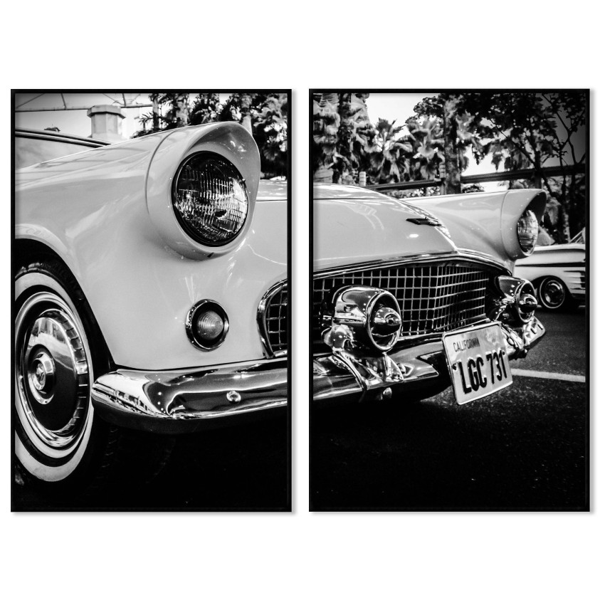 Amerikansk klassiker - Svartvit tavla i två delar