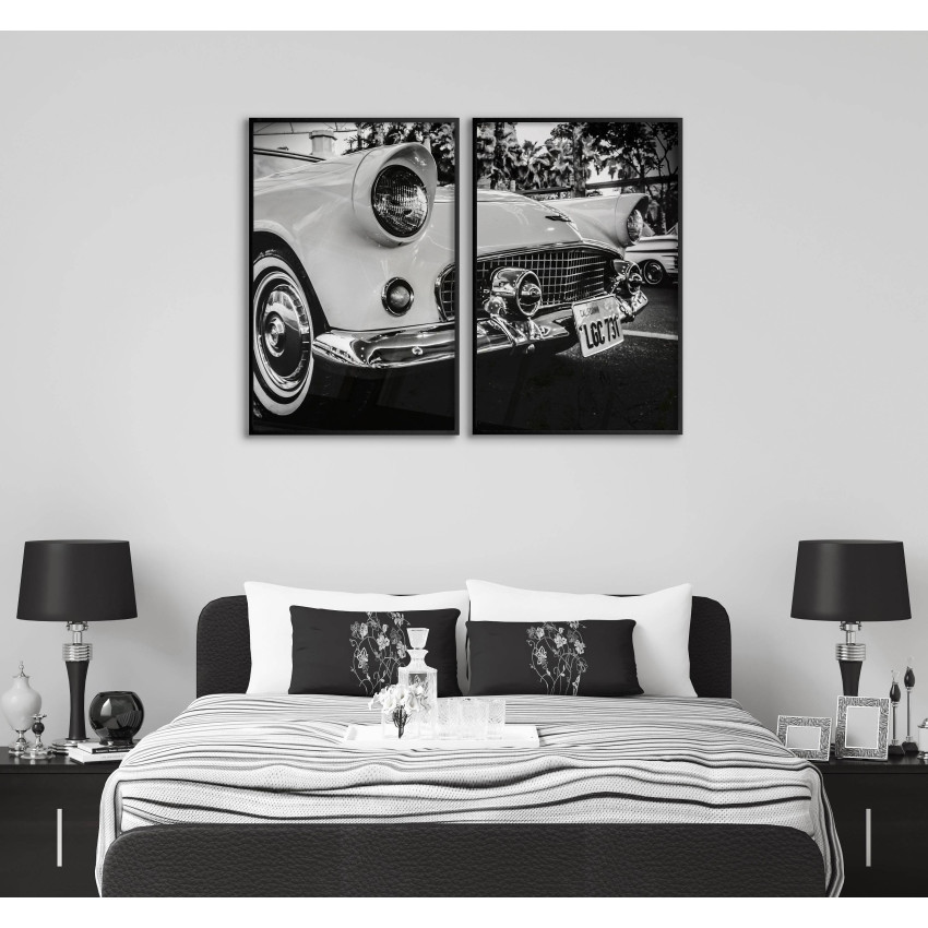 Amerikansk klassiker - Svartvit tavla i två delar