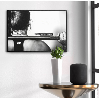 Sweat is fat crying - Simpel och motiverande poster