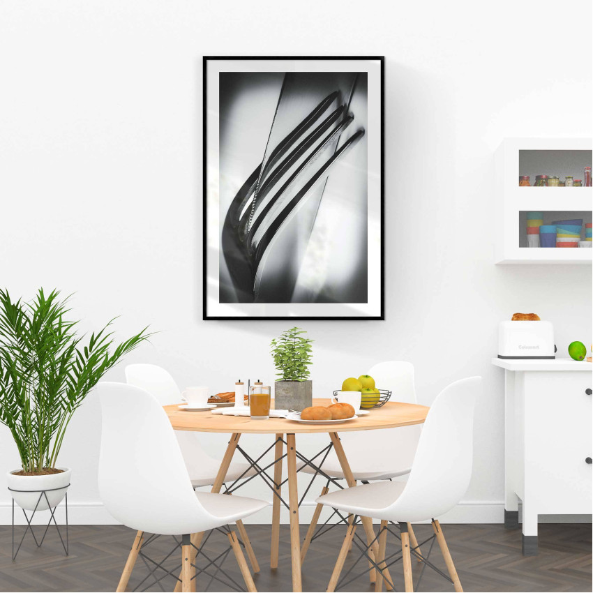 Knife and fork - Simple kitchen poster