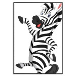Glad zebra - Trendig barntavla