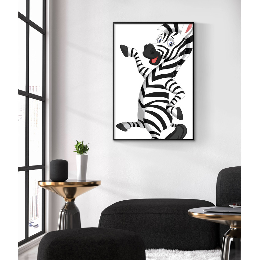 Glad zebra - Trendig barntavla
