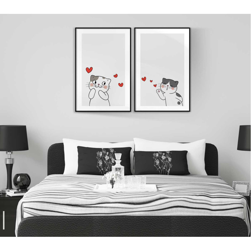 Kärlek & katter - Perfect pair posters