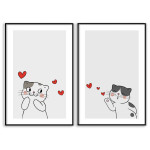 Kärlek & katter - Perfect pair posters