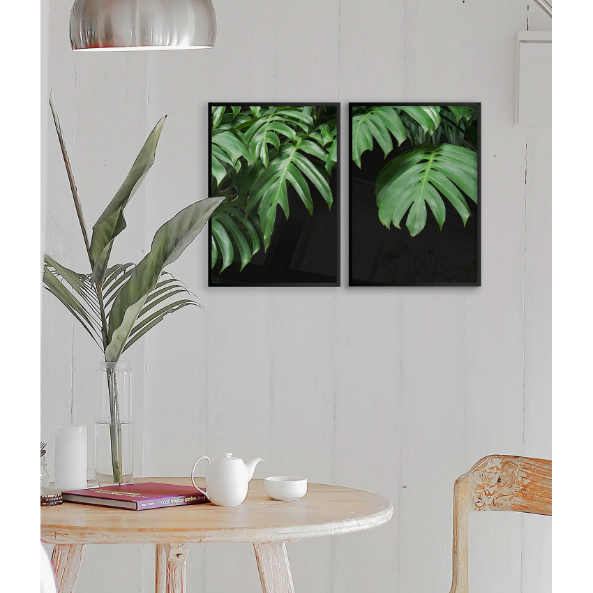 Monstera blad - Grön växtposter