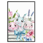 Water color bunnies - Kids poster