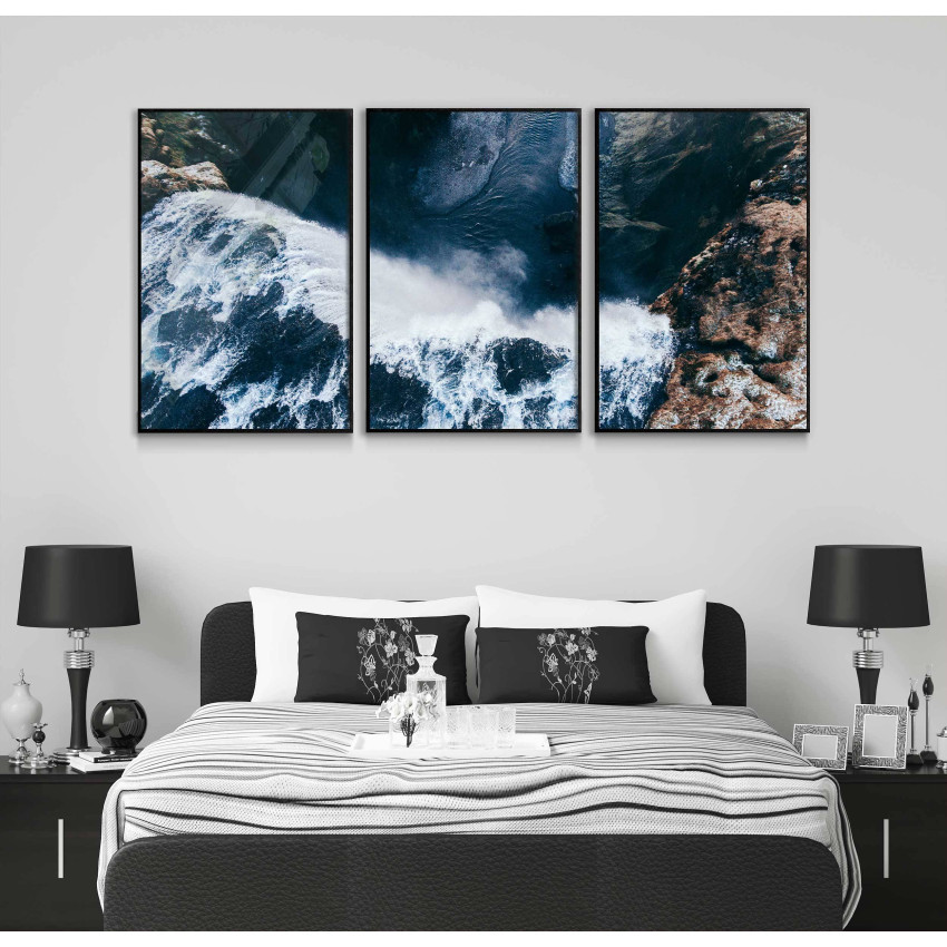 Waterfall picture - Three piece poster