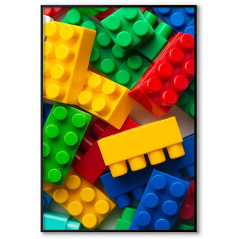 Legoklossar - Färgglad barntavla