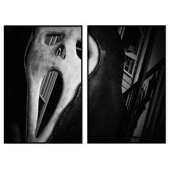 Mystical & scary mask - Poster in two pieces