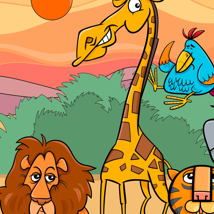 Funny and exotic animals - Kids poster