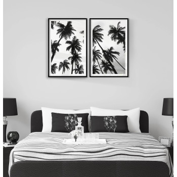 Palm trees silhuettes - Poster in two pieces
