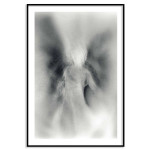 Abstract angel - Black and white poster