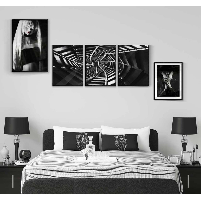 Fashion doll model - Black and white poster