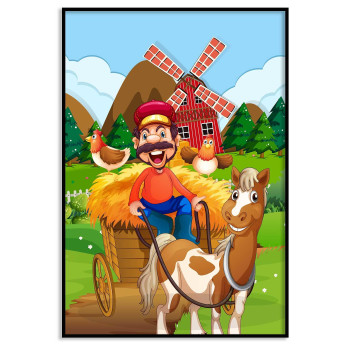Happy farmer - Kids poster