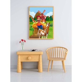 Happy farmer - Kids poster
