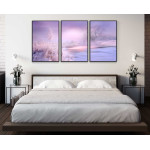 Vackert vinterlandskap - Lila tavelset