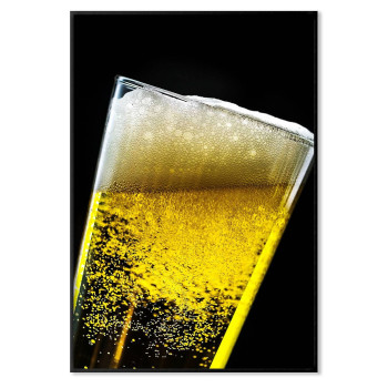 Ljus lager - Snygg poster med ölglas