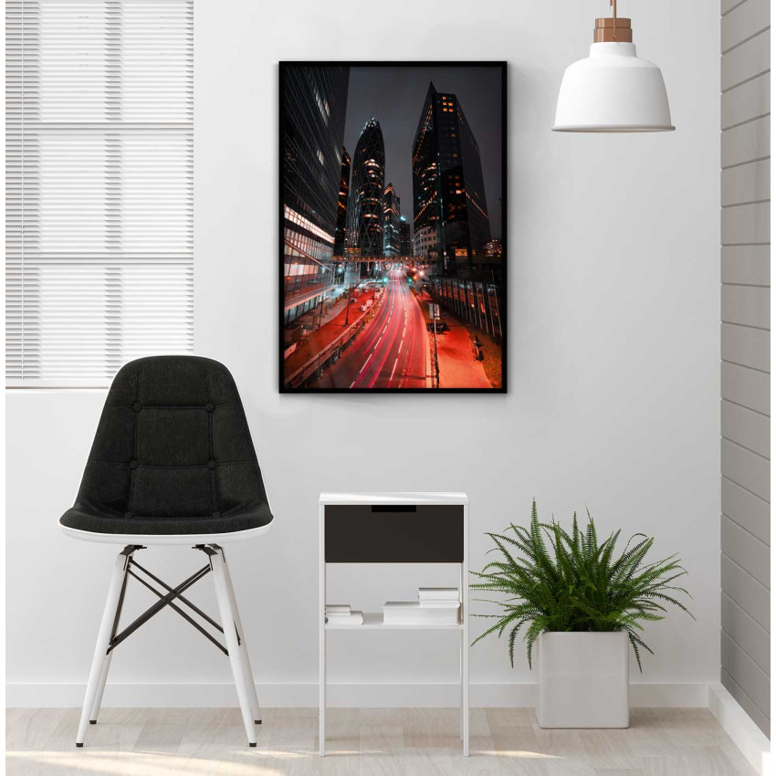 Abstract & red city at night 