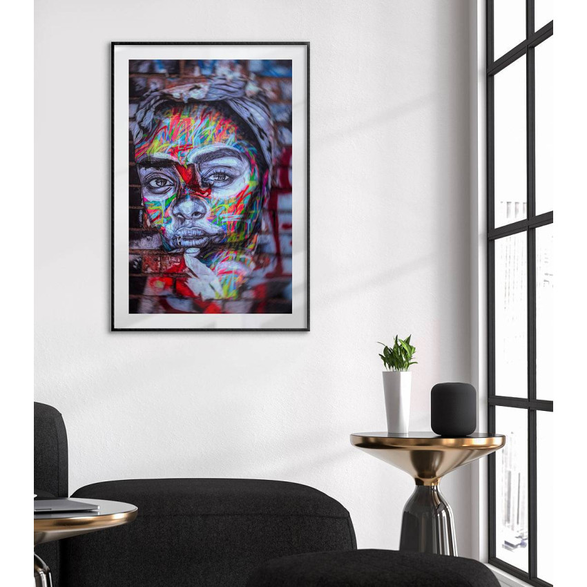 Graffiti ansikte - Street art poster