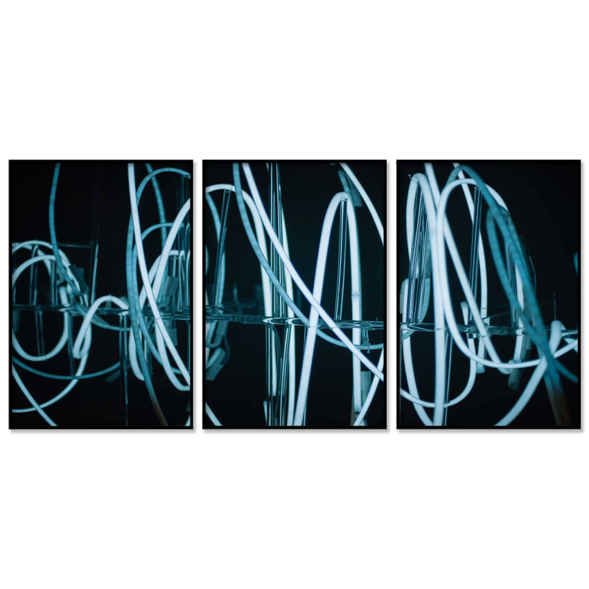 Modern teal art - Abstract posters