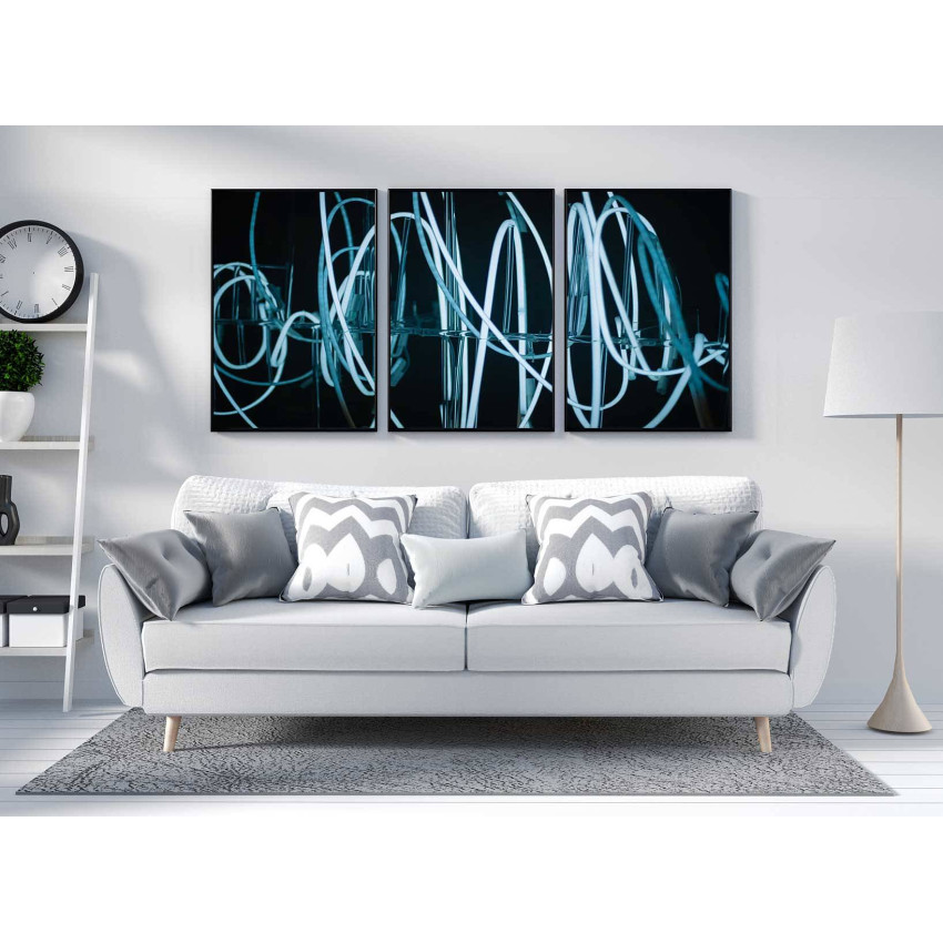Modern teal art - Abstract posters