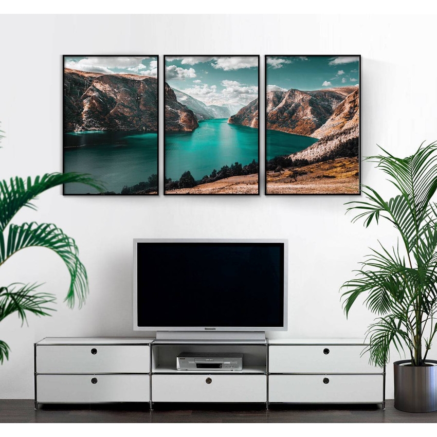 Magisk naturbild - Hemtrevlig tavla i tre delar