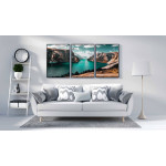 Magisk naturbild - Hemtrevlig tavla i tre delar