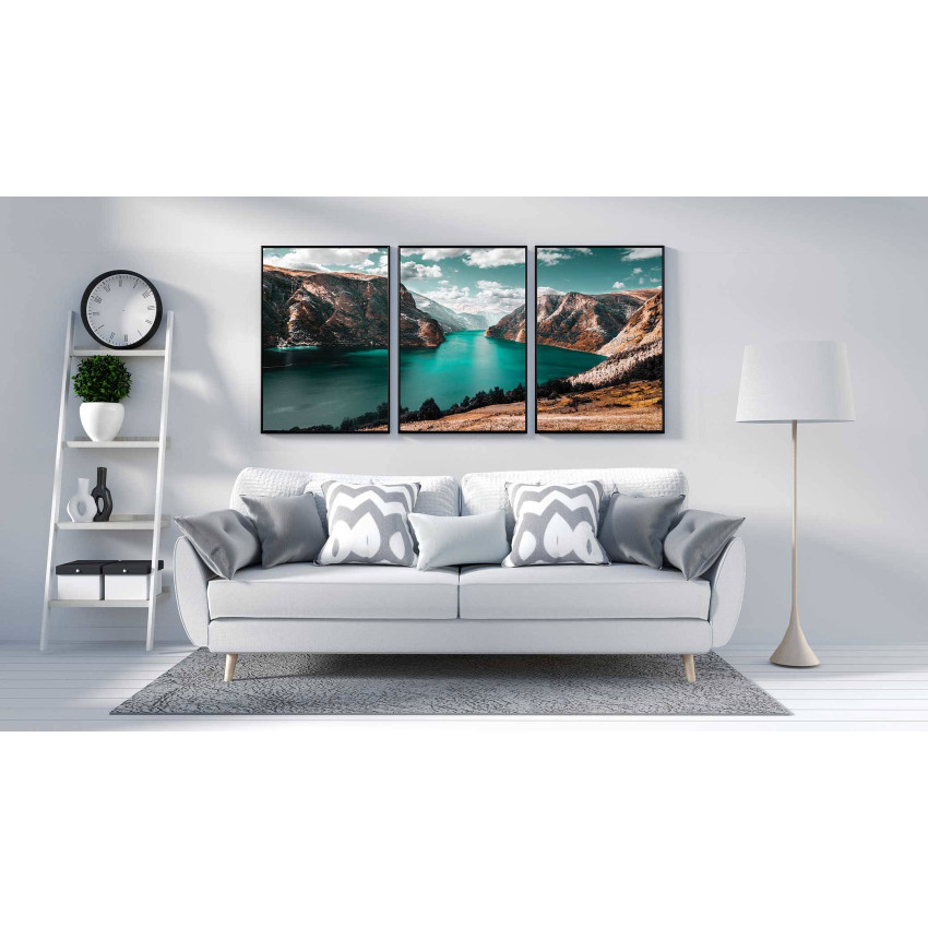 Magisk naturbild - Hemtrevlig tavla i tre delar