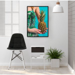Flicka med ananas - Enkel & trendig poster