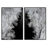 Abstrakt vinter - Tavla i två delar