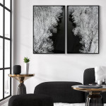 Abstrakt vinter - Tavla i två delar