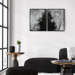 Abstrakt vinter - Tavla i två delar