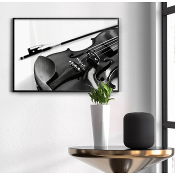Violin - Enkel svartvit musik poster