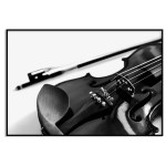 Violin - Enkel svartvit musik poster