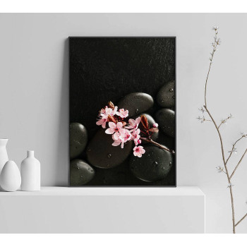 Rosa blommor - Elegant & mörkt blommotiv