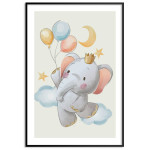 Elephant with balloons - Simple Kids Poster