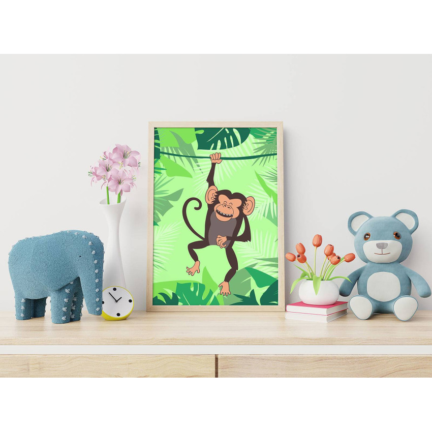 Glad apa i djungeln - Söt barntavla