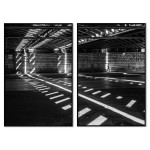 Black and white abstract street - Poster in two pieces